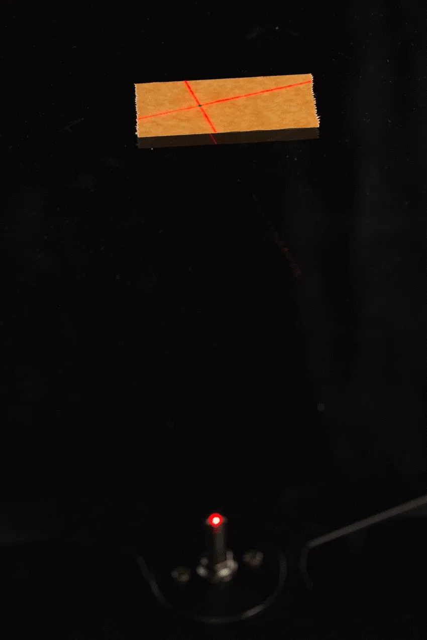 4.5. Laser di centraggio (Test del punto)